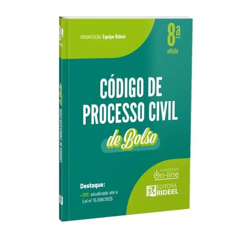 Código de Processo Civil - CPC de bolso - 2026 Rideel