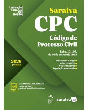 CÓDIGO DE PROCESSO CIVIL - LEGISLAÇÃO SARAIVA DE BOLSO - 7ª EDIÇÃO 2026