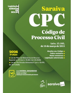 CÓDIGO DE PROCESSO CIVIL - LEGISLAÇÃO SARAIVA DE BOLSO - 8ª EDIÇÃO 2026