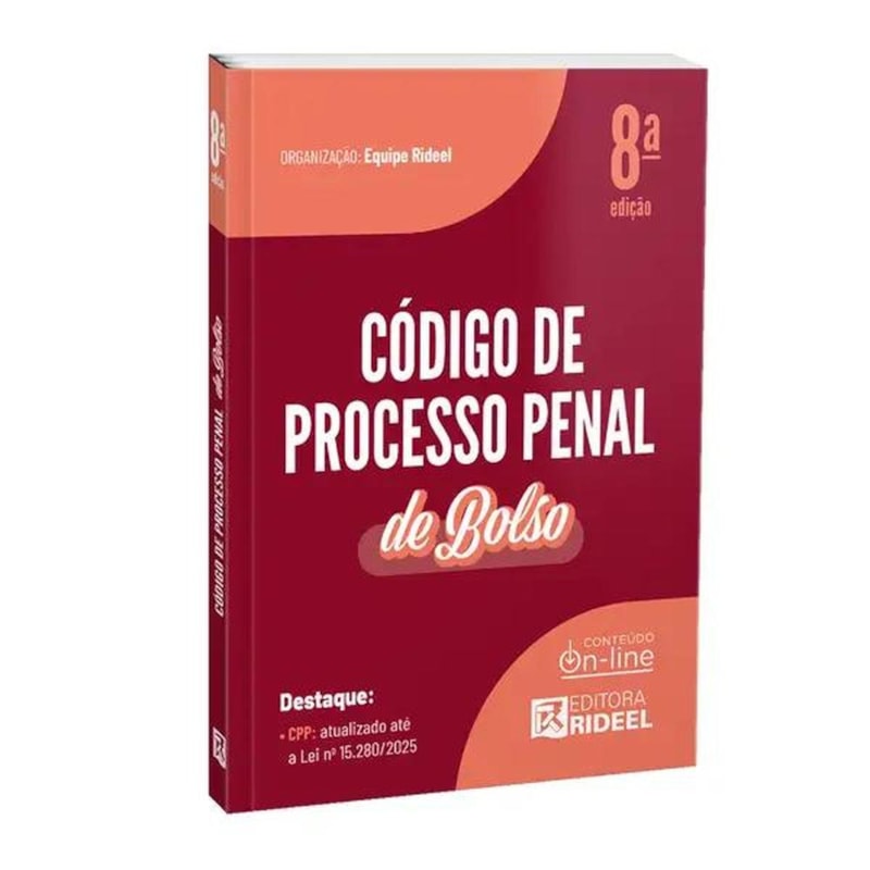 Código de Processo Penal - CPP de bolso - 2026 Rideel