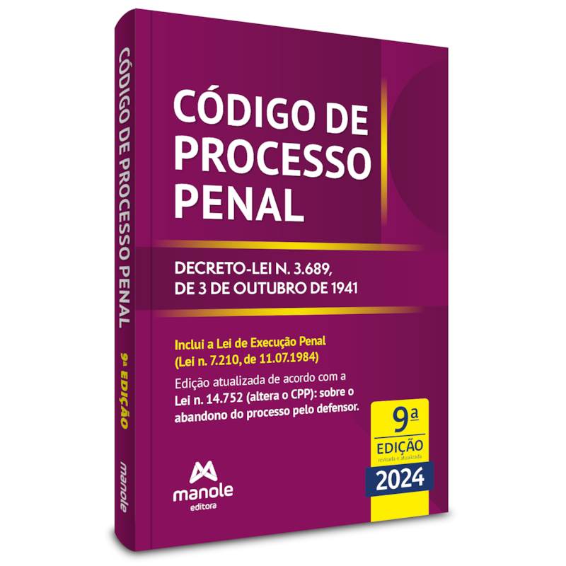 CÓDIGO DE PROCESSO PENAL: DECRETO-LEI N. 3.689, DE 3 DE OUTUBRO DE 1941