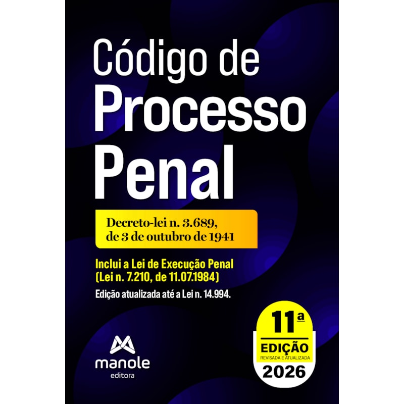 Código de processo penal: Decreto-lei n. 3.689, de 3 de outubro de 1941