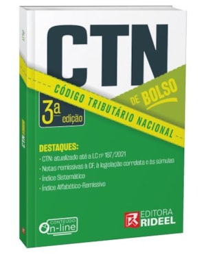 CÓDIGO TRIBUTÁRIO NACIONAL - CTN DE BOLSO