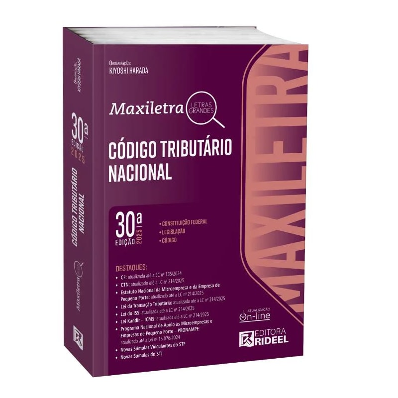 CÓDIGO TRIBUTÁRIO NACIONAL - MAXILETRA - CTN 2025 RIDEEL