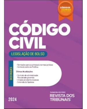 CÓDIGOS ESSENCIAIS RT - CÓDIGO-CIVIL - LEGISLAÇÃO DE BOLSO - VOLUME 1