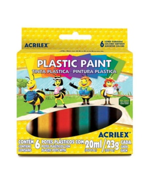 COLA COLORIDA ACRILEX COM 06 CORES
