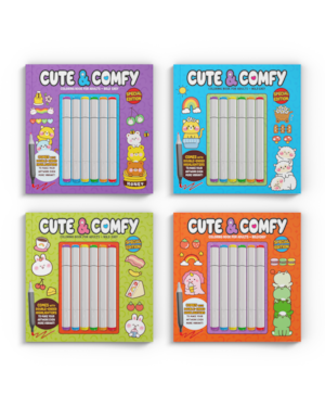COLEÇÃO CUTE & COMFY COLORING BOOK SPECIAL - KIT COM 4 LIVROS