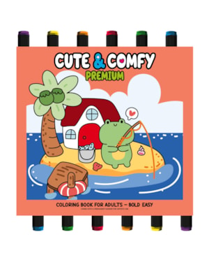 COLEÇÃO CUTE & COMFY - PREMIUM EDITION - LIVRO DE COLORIR ADULTO