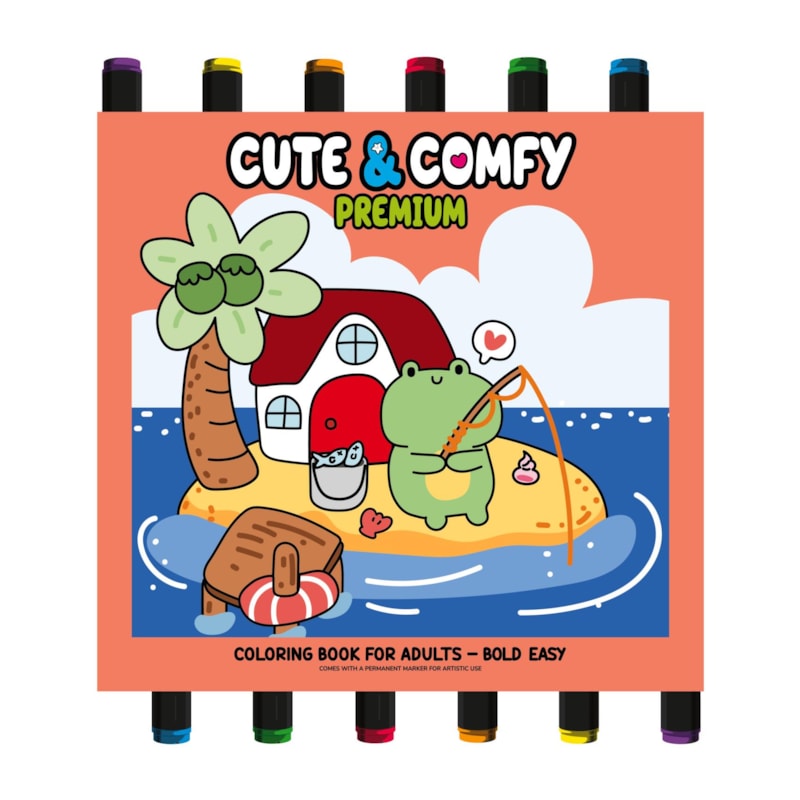 COLEÇÃO CUTE & COMFY - PREMIUM EDITION - LIVRO DE COLORIR ADULTO