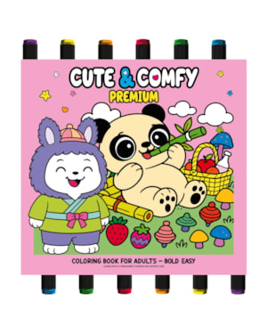 COLEÇÃO CUTE & COMFY - PREMIUM EDITION - LIVRO DE COLORIR ADULTO