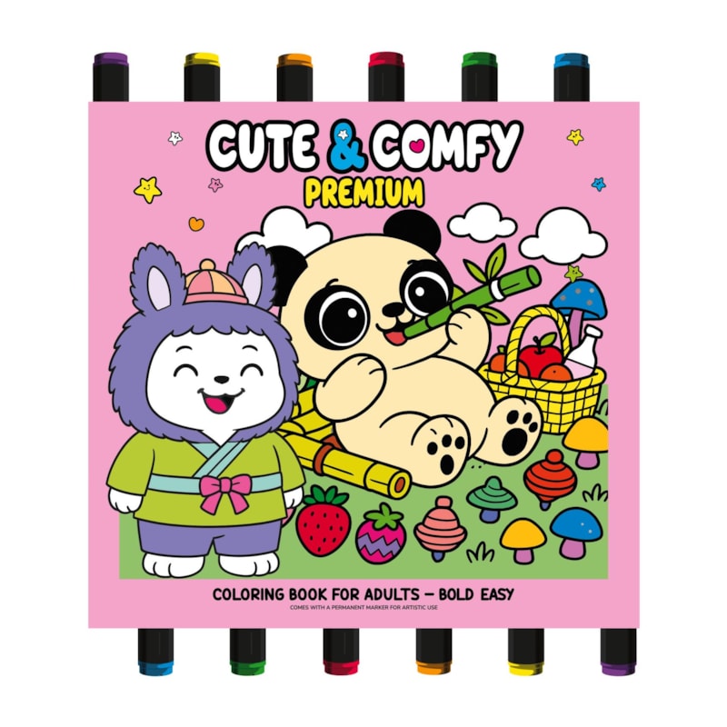 COLEÇÃO CUTE & COMFY - PREMIUM EDITION - LIVRO DE COLORIR ADULTO