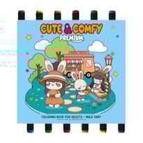 COLEÇÃO CUTE & COMFY - PREMIUM EDITION - LIVRO DE COLORIR ADULTO