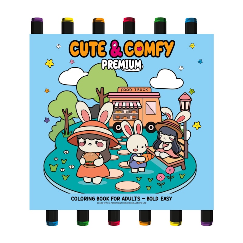 COLEÇÃO CUTE & COMFY - PREMIUM EDITION - LIVRO DE COLORIR ADULTO