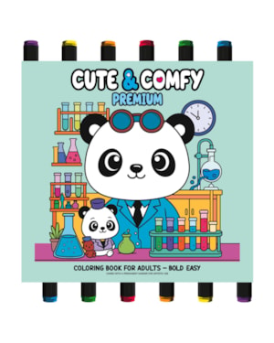COLEÇÃO CUTE & COMFY - PREMIUM EDITION - LIVRO DE COLORIR ADULTO