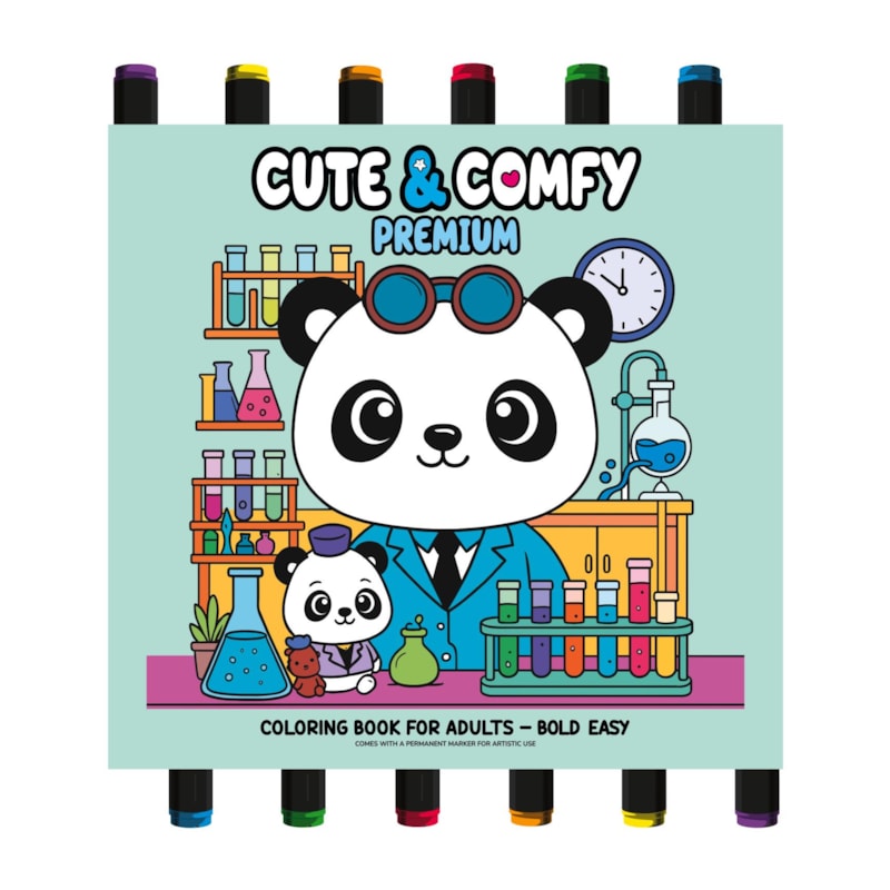 COLEÇÃO CUTE & COMFY - PREMIUM EDITION - LIVRO DE COLORIR ADULTO