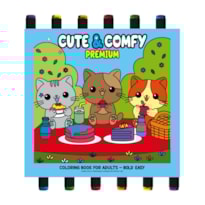 COLEÇÃO CUTE & COMFY - PREMIUM EDITION - LIVRO DE COLORIR ADULTO