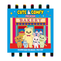 COLEÇÃO CUTE & COMFY - PREMIUM EDITION - LIVRO DE COLORIR ADULTO