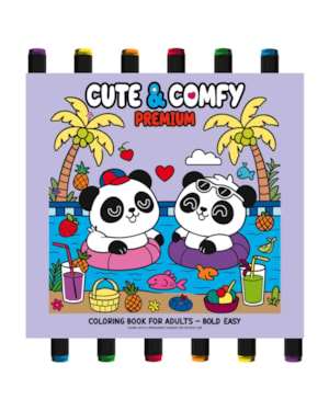 COLEÇÃO CUTE & COMFY - PREMIUM EDITION - LIVRO DE COLORIR ADULTO