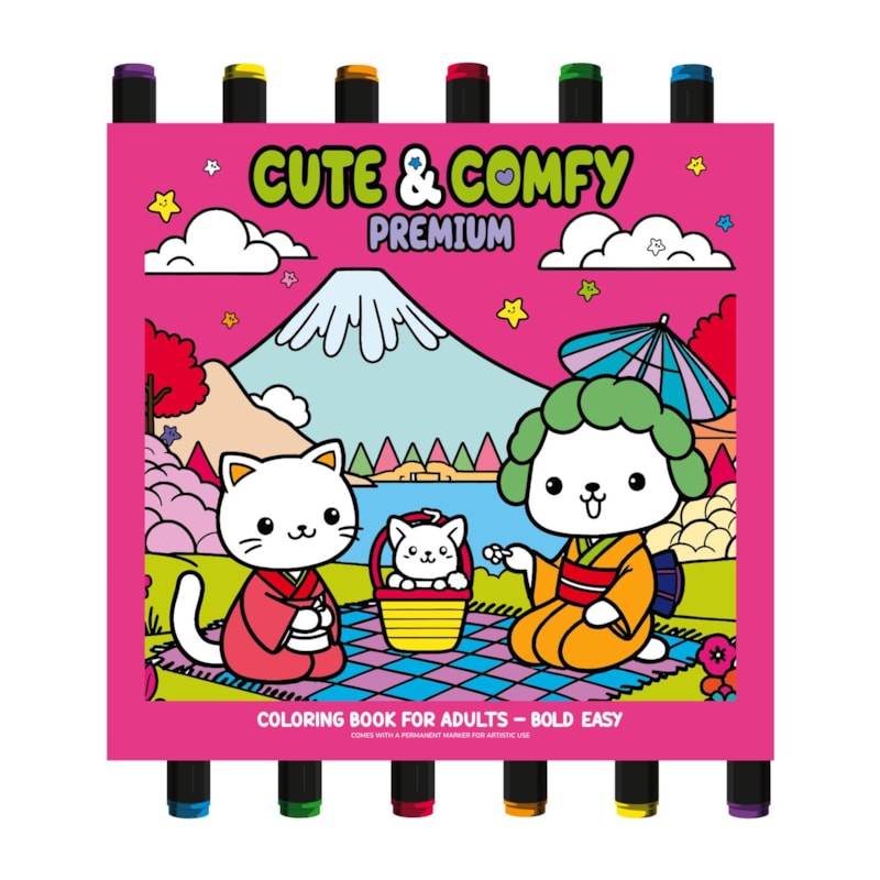 COLEÇÃO CUTE & COMFY - PREMIUM EDITION - LIVRO DE COLORIR ADULTO
