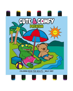 COLEÇÃO CUTE & COMFY - PREMIUM EDITION - LIVRO DE COLORIR ADULTO