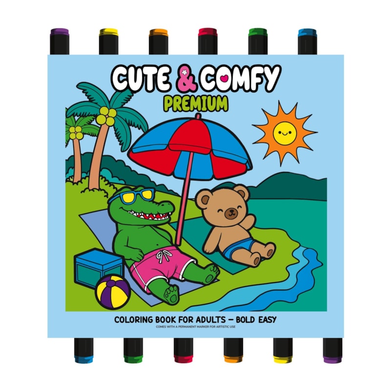 COLEÇÃO CUTE & COMFY - PREMIUM EDITION - LIVRO DE COLORIR ADULTO