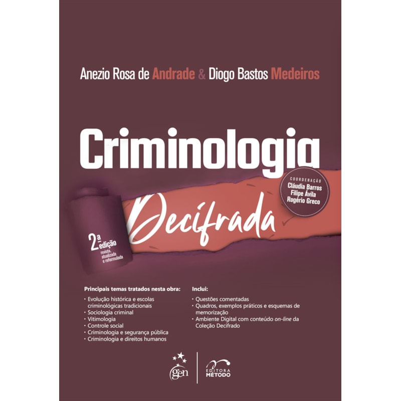 COLEÇÃO DECIFRADO - CRIMINOLOGIA DECIFRADA - 2ª EDIÇÃO 2023