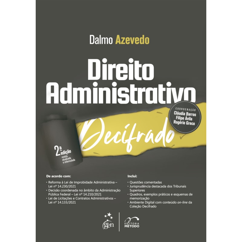 COLEÇÃO DECIFRADO - DIREITO ADMINISTRATIVO DECIFRADO - 2ª EDIÇÃO 2023