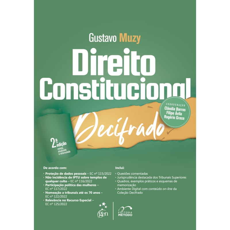 COLEÇÃO DECIFRADO - DIREITO CONSTITUCIONAL DECIFRADO - 2ª EDIÇÃO 2023