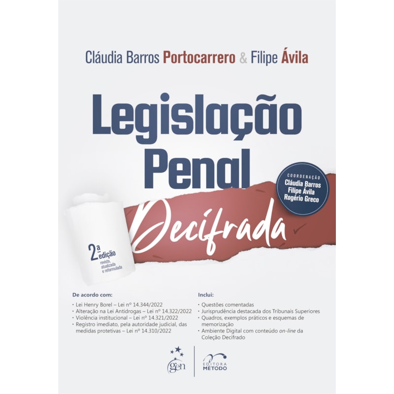 COLEÇÃO DECIFRADO - LEGISLAÇÃO PENAL DECIFRADA - 2ª EDIÇÃO 2023