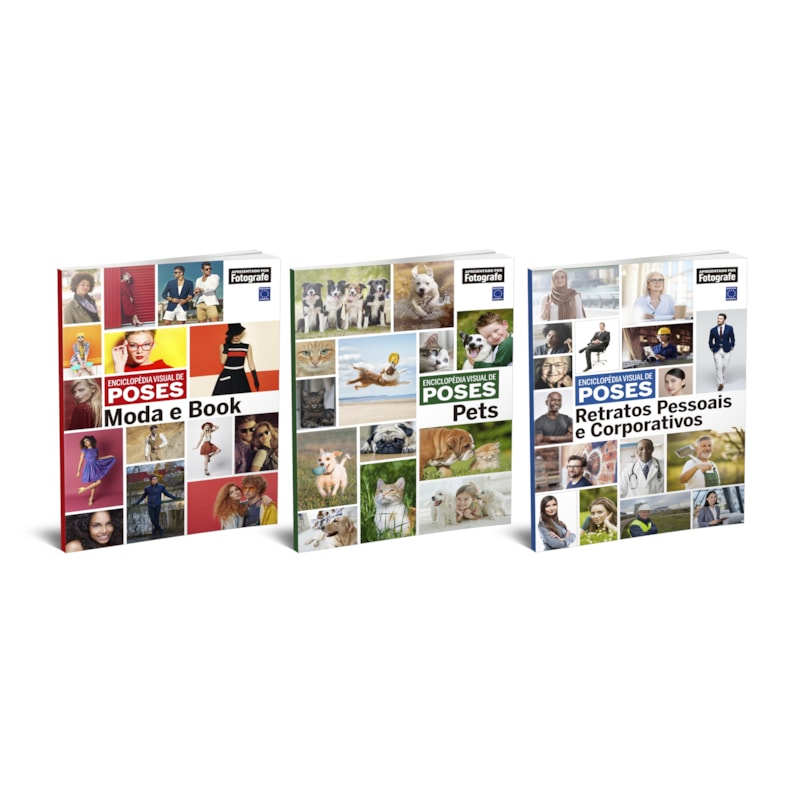 COLEÇÃO ENCICLOPÉDIA VISUAL DE POSES - COLEÇÃO 3 LIVROS