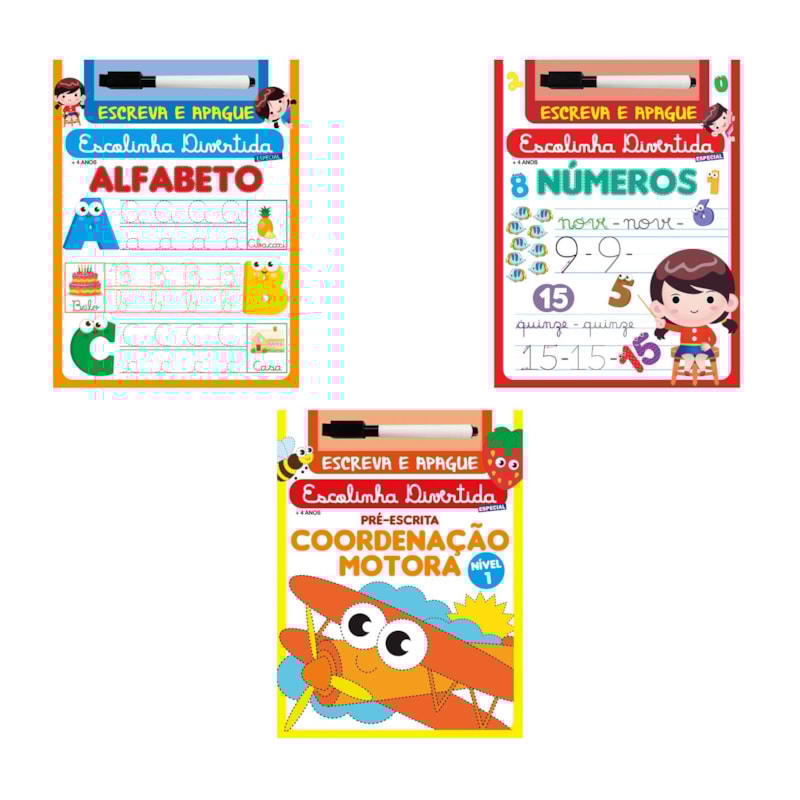 COLEÇÃO ESCOLINHA DIVERTIDA ESPECIAL - KIT COM 3 LIVROS