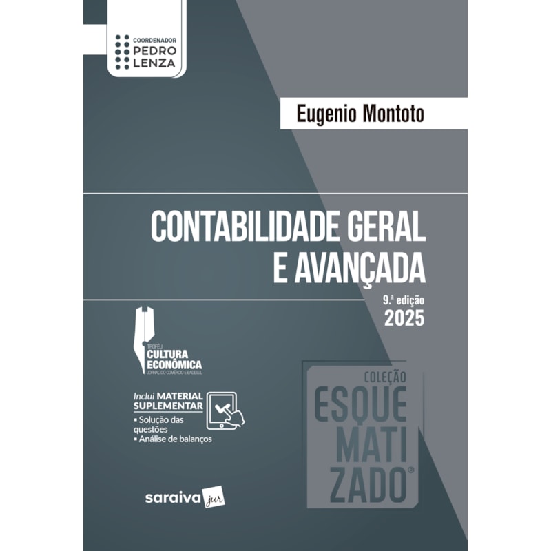 COLEÇÃO ESQUEMATIZADO - CONTABILIDADE GERAL E AVANÇADA - 9ª EDIÇÃO 2025