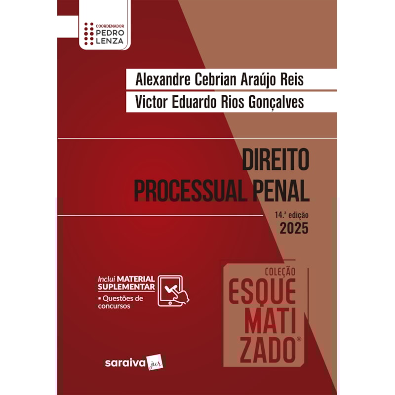 COLEÇÃO ESQUEMATIZADO - DIREITO PROCESSUAL PENAL - 14ª EDIÇÃO 2025