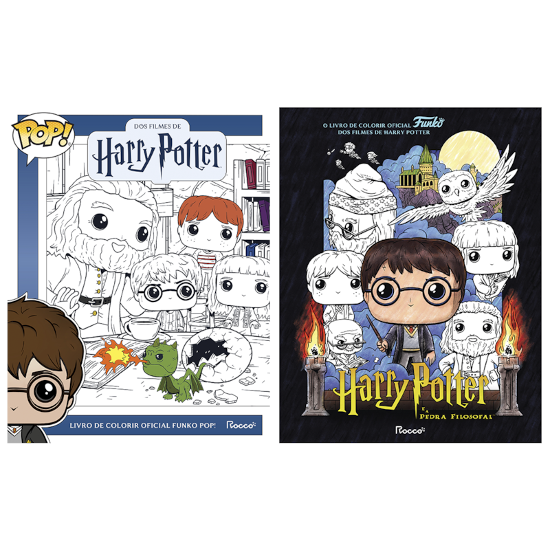 COLEÇÃO HP DE DESENHAR: LIVRO DE COLORIR OFICIAL FUNKO POP! DOS FILMES DE HARRY POTTER: 1 E ....HARRY POTTER E A PEDRA FILOSOFAL: 2