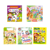 COLEÇÃO INFANTIL BICHINHOS DA FAZENDA - KIT COM 5 LIVRINHOS
