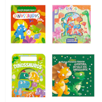 COLEÇÃO INFANTIL DINOSSAUROS - KIT COM 4 LIVRINHOS