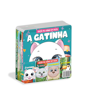 COLEÇÃO MEU LIVRINHO COM PELÚCIA - KIT COM 4 LIVRINHOS