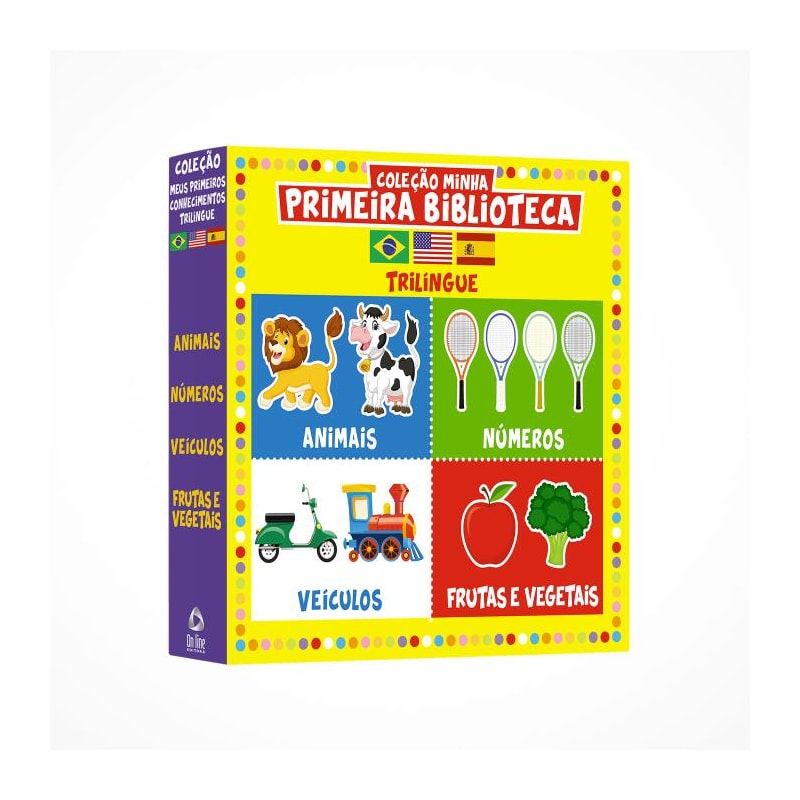 COLEÇÃO MINHA PRIMEIRA BIBLIOTECA TRILÍNGUE - BOX COM 4 LIVRINHOS