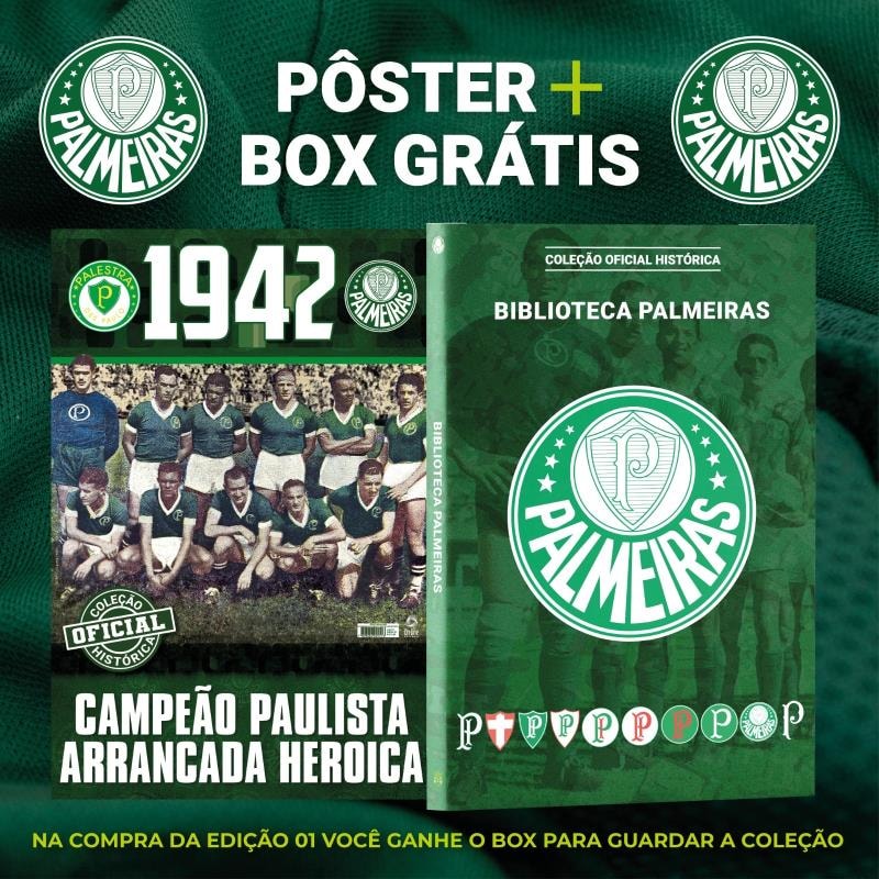 COLEÇÃO OFICIAL HISTÓRICA PALMEIRAS EDIÇÃO 01 - CAMPEÃO PAULISTA DE 1942