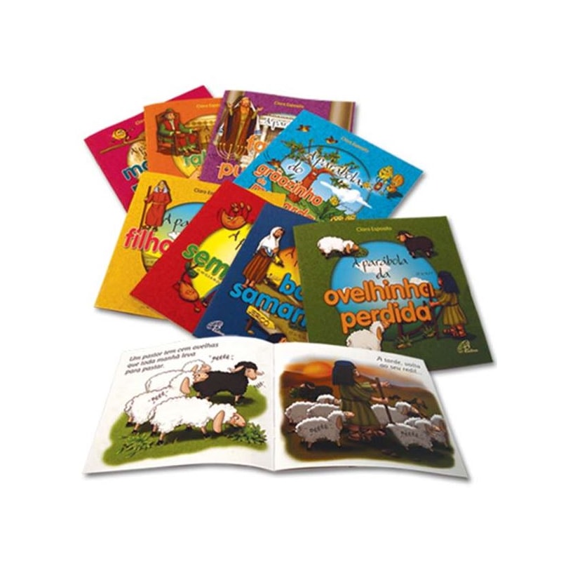 COLEÇÃO PARÁBOLAS (8 TÍTULOS): 8 LIVRINHOS: RICAMENTE ILUSTRADOS! COM ATIVIDADES DIVERTIDAS!