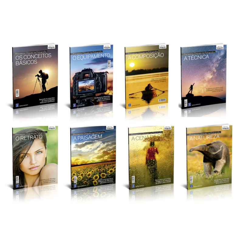 COLEÇÃO PRIMEIROS CLIQUES NA FOTOGRAFIA (COMPLETA - 8 LIVROS)