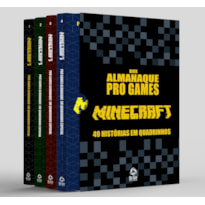 COLEÇÃO PRÓ-GAMES ALMANAQUE EM QUADRINHOS MINECRAFT - BOX COM 4 LIVROS