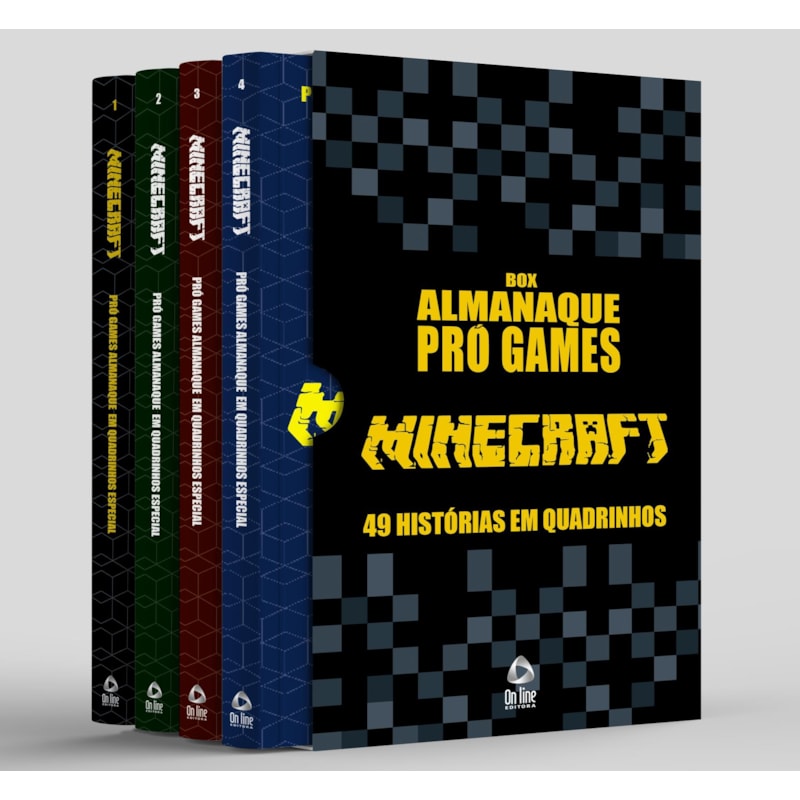 COLEÇÃO PRÓ-GAMES ALMANAQUE EM QUADRINHOS MINECRAFT - BOX COM 4 LIVROS