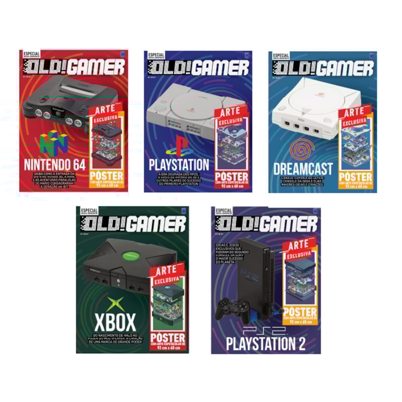 COLEÇÃO SUPERPÔSTER OLD!GAMER - 5 PÔSTERES