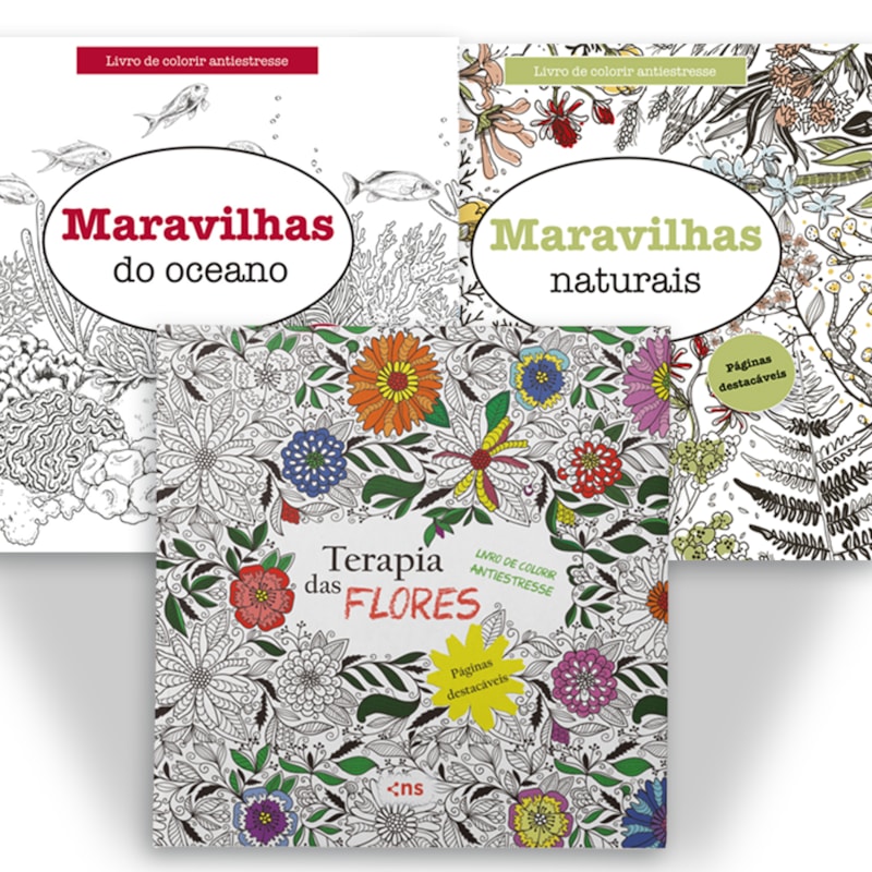 COLEÇÃO "TERAPIA DAS CORES - LIVROS PARA COLORIR ANTIESTRESSE"