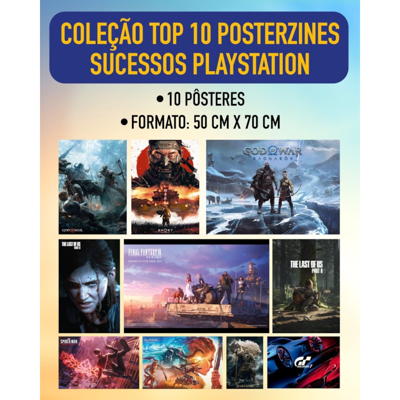 COLEÇÃO TOP 10 POSTERZINES SUCESSOS PLAYSTATION