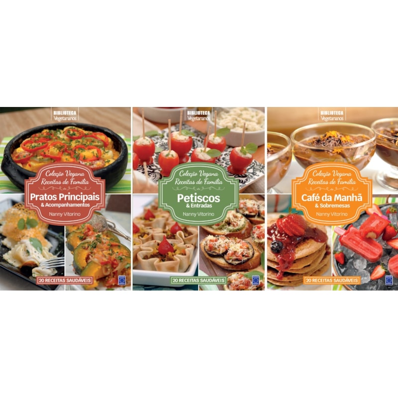 COLEÇÃO VEGANA RECEITAS DE FAMÍLIA (3 VOLUMES)