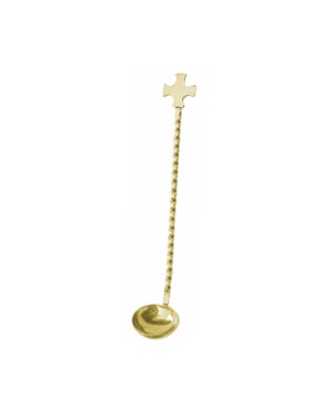 COLHER PARA CÁLICE -12CM DE ALTURA DOURADA