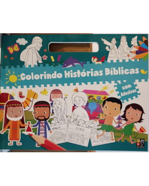 COLORINDO HISTORIAS BIBLICAS COM ADESIVOS