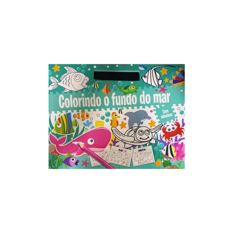 COLORINDO O FUNDO DO MAR - PRANCHETA DE COLORIR E ADESIVOS
